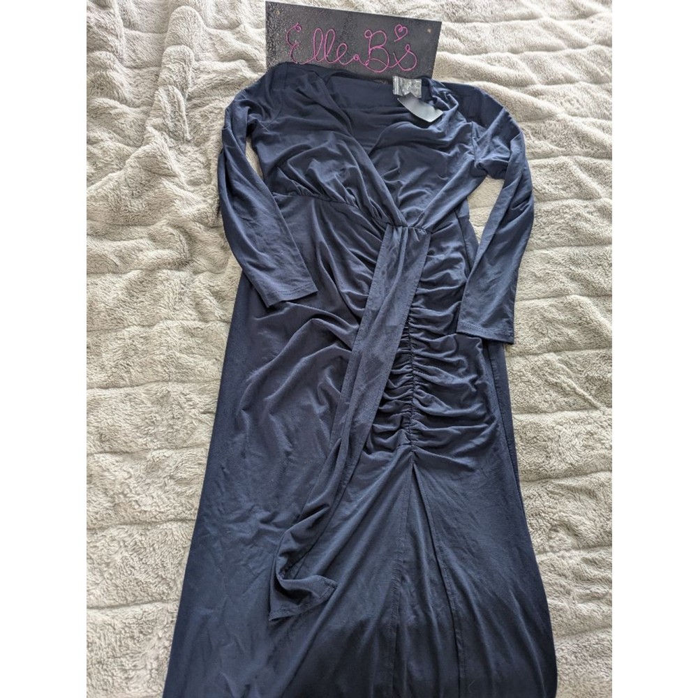 NWT Seta T Navy Long Sleeve Dress L